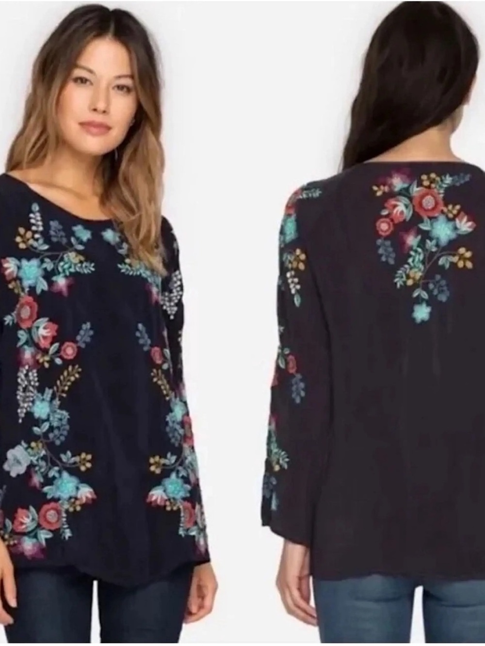 JY26 Johnny Was Kikimu Long Sleeve Top